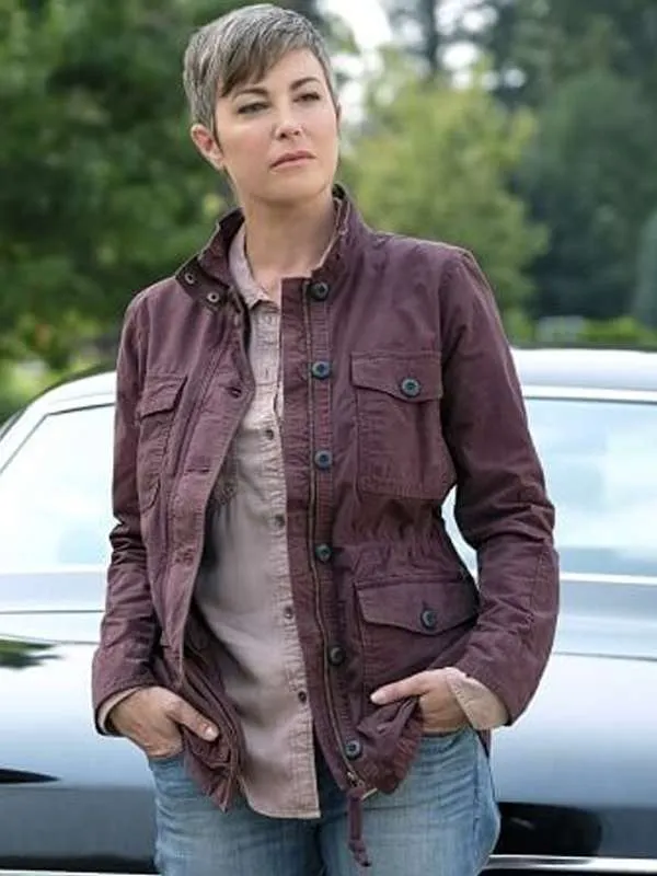 Kim Rhodes Supernatural Maroon Jacket - New American Jackets