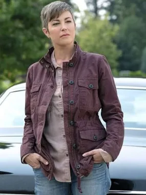 Kim Rhodes Supernatural Maroon Jacket - New American Jackets