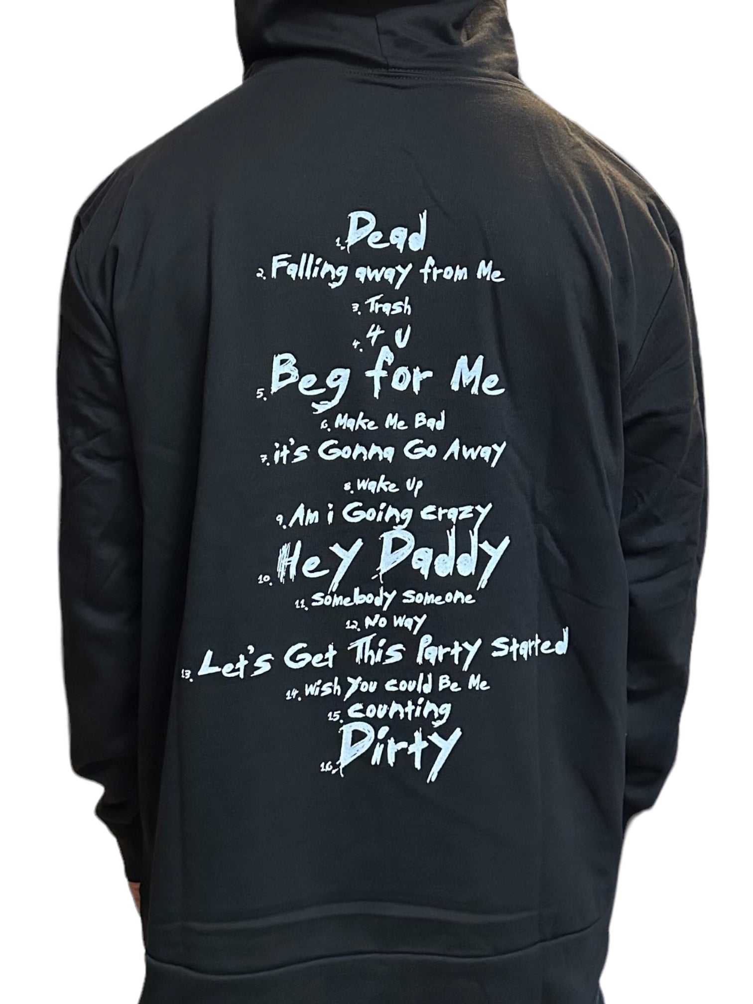 Korn Issues Tracklist (Back Print)Unisex Pullover Hoodie: Official Brand New Various Sizes