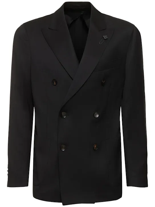 Lardini   Fine wool double breasted blazer 