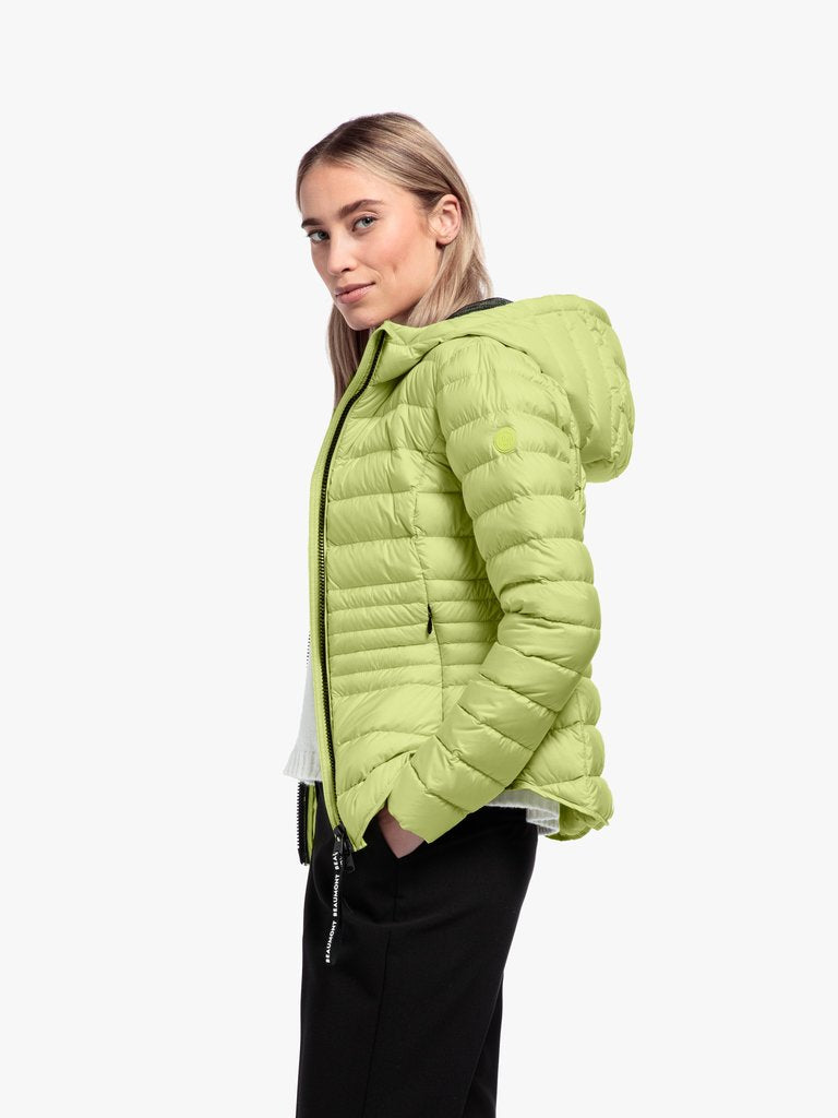 Lime Short  hooded Down