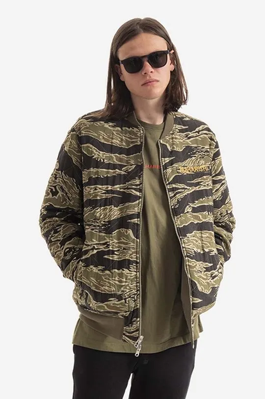 Maharishi reversible bomber jacket men's green color