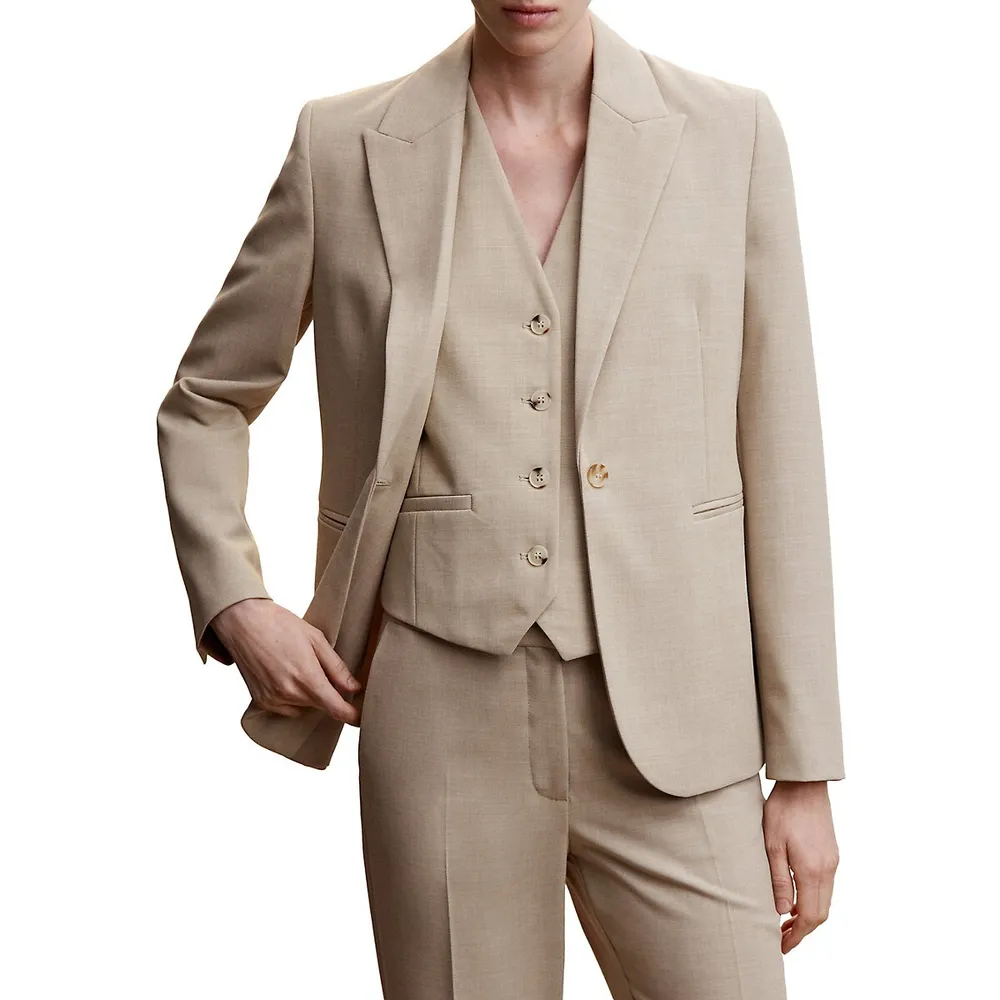 Mango Cristina Single-Breasted Blazer