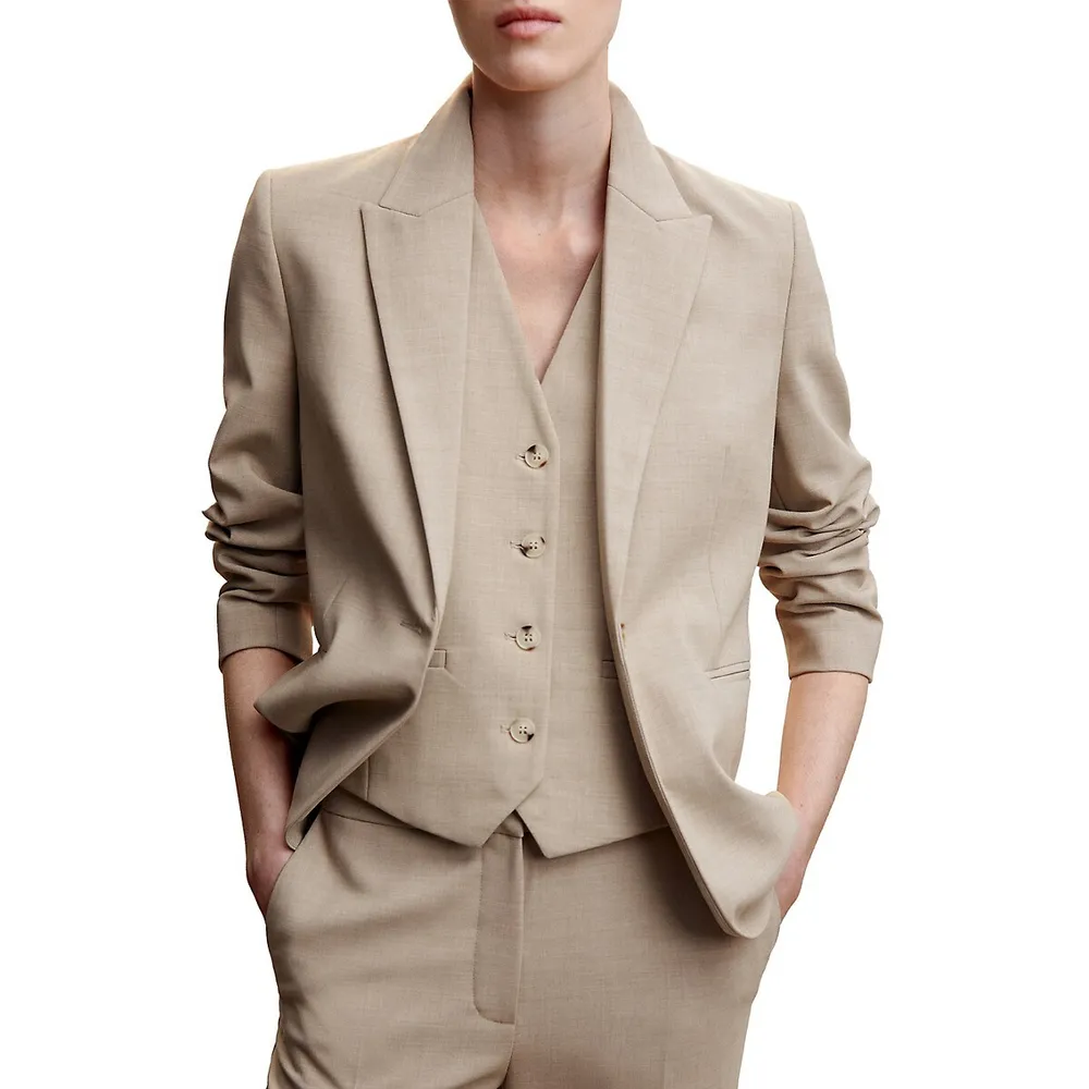 Mango Cristina Single-Breasted Blazer