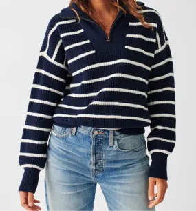 Mariner Sweater in Navy Multi