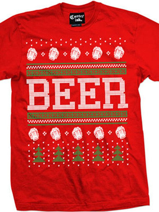 Men's Beer Ugly Christmas Sweater Tee