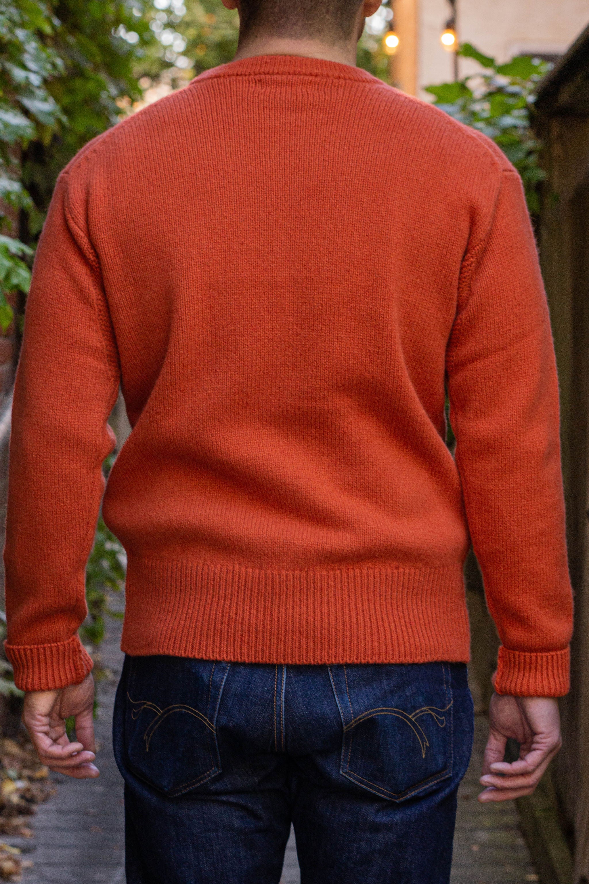 Merz b. Schwanen LOCC01 Crew Pullover Merino Cashmere Blend - Rust