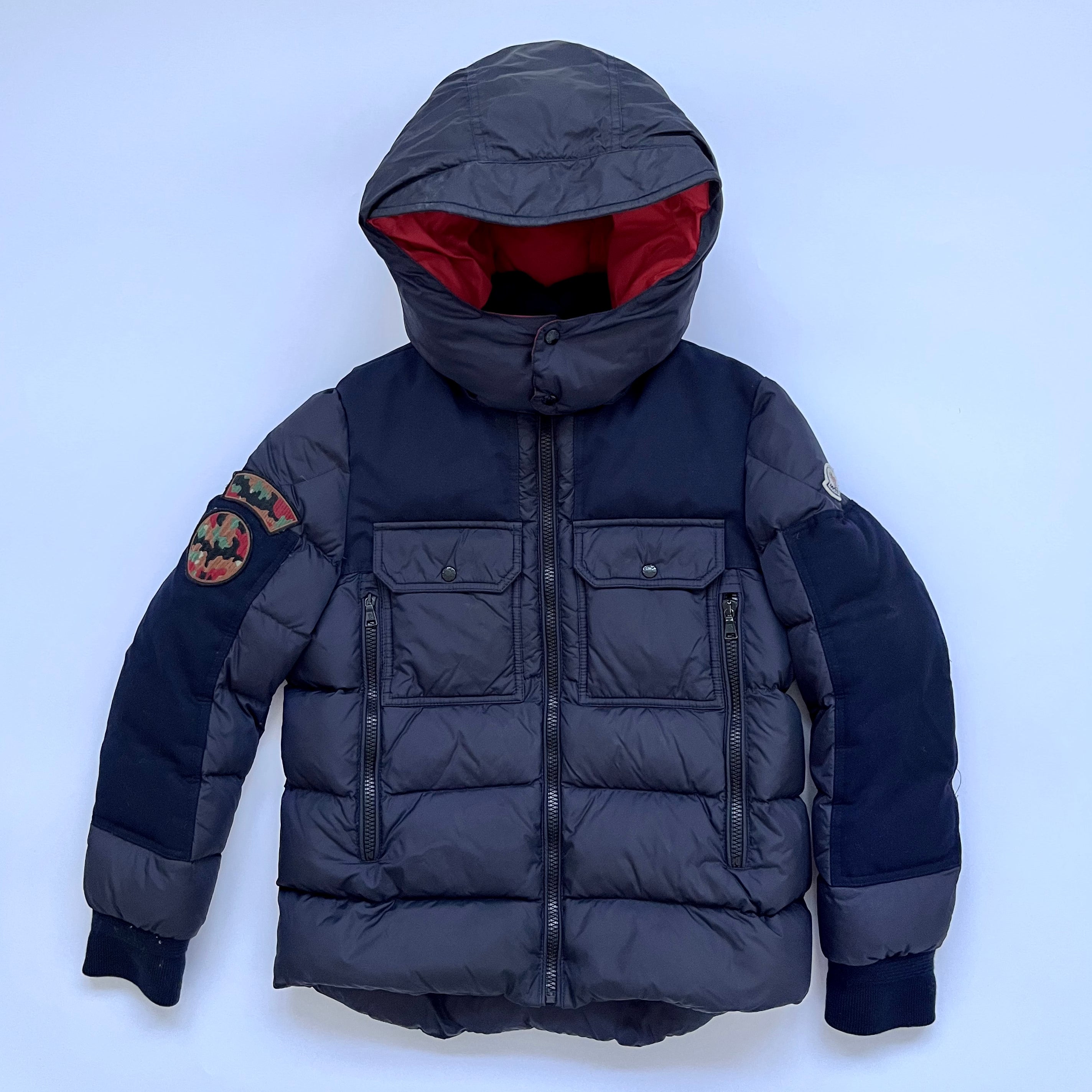 Moncler Navy Blue Down Filled Coat: 12 Years