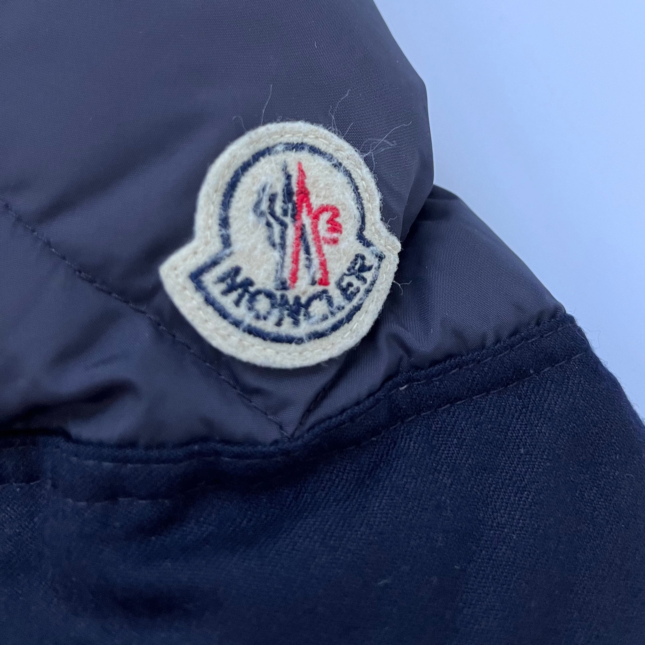 Moncler Navy Blue Down Filled Coat: 12 Years