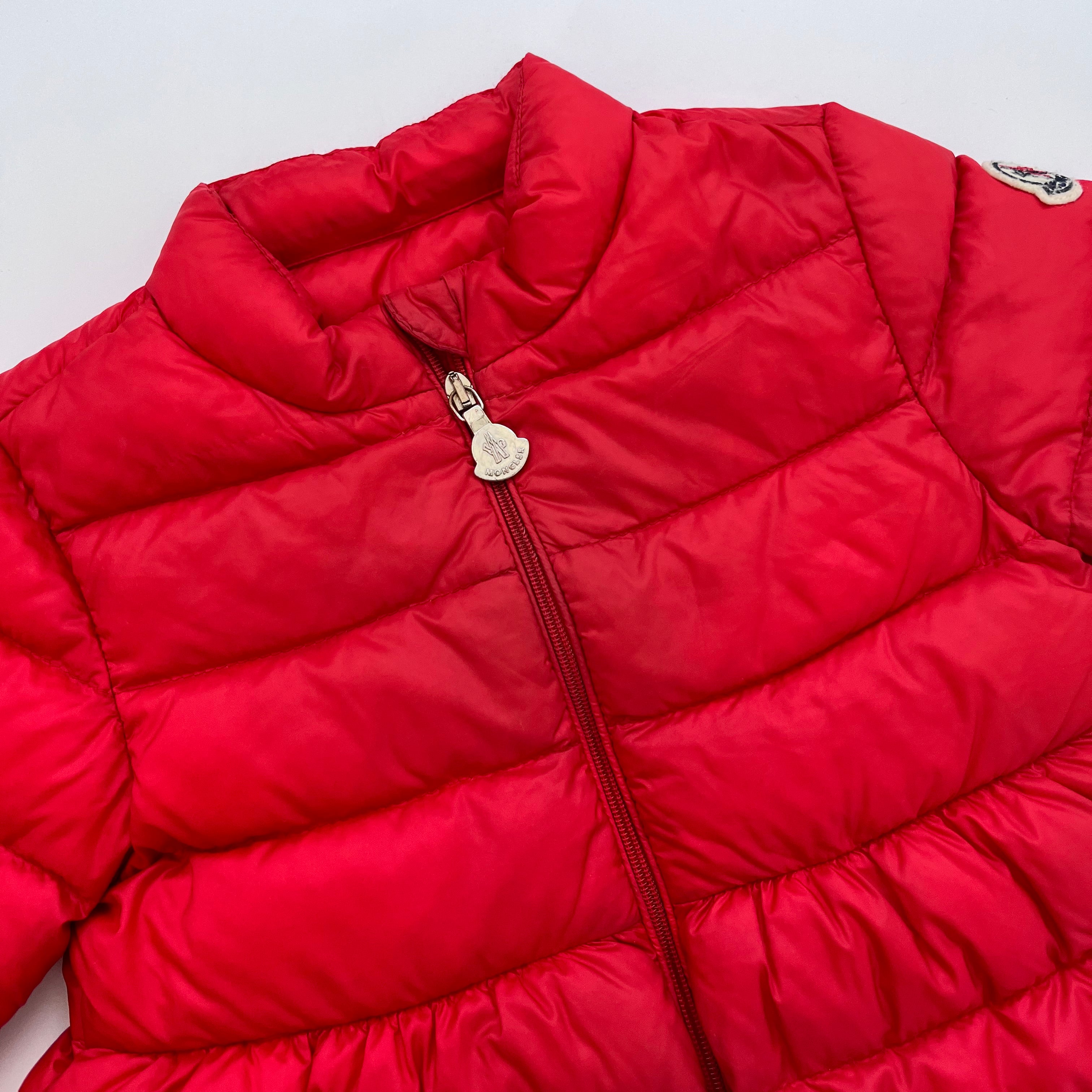 Moncler Red Down Filled Coat: 2 Years