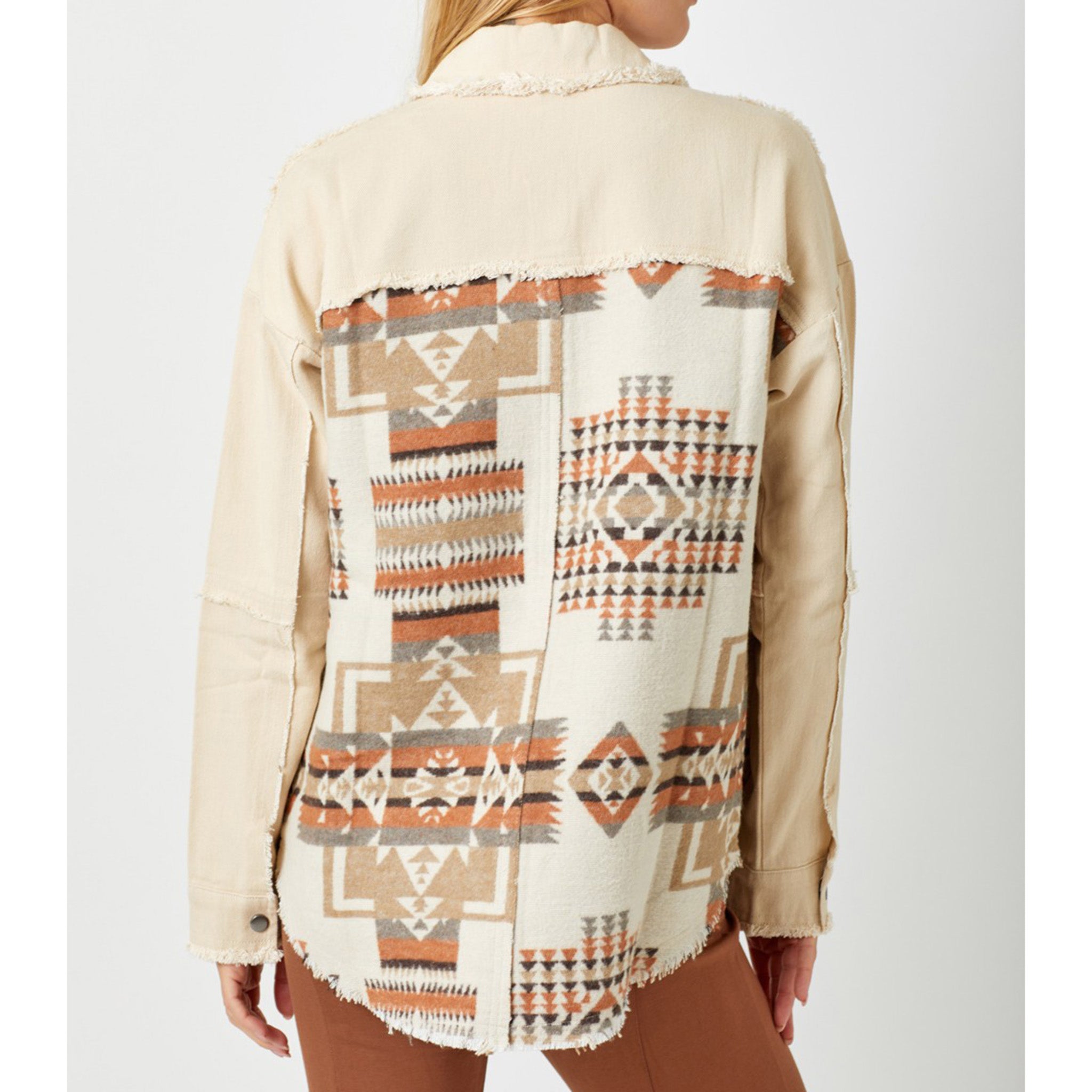 Mystree Women's Aztec Trucker Jacket