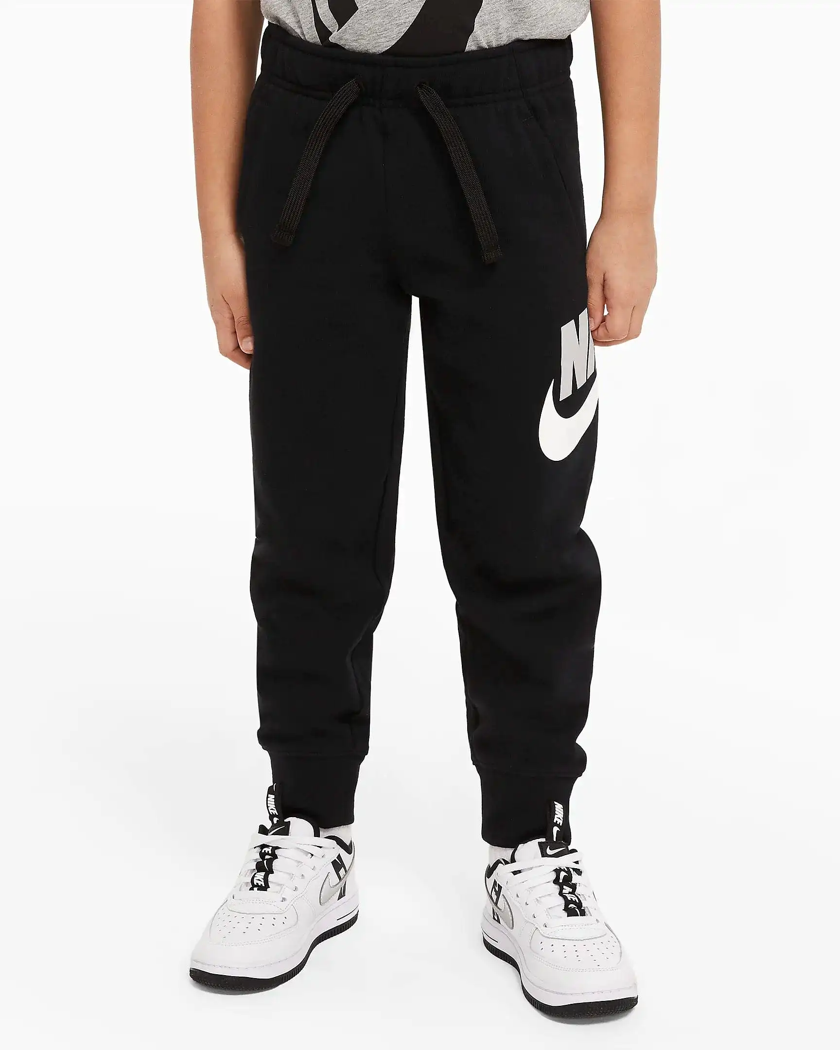 NIKE JUNIOR SPORTSWEAR CLUB FLEECE BLACK TRACKPANTS