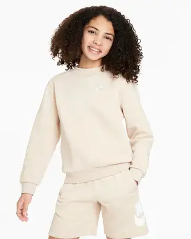 NIKE JUNIOR SPORTSWEAR CLUB SAND SWEATSHIRT