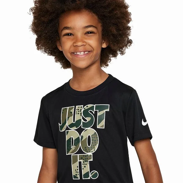 NIKE JUNIOR SPORTSWEAR JUST DO IT BLACK CAMO TEE