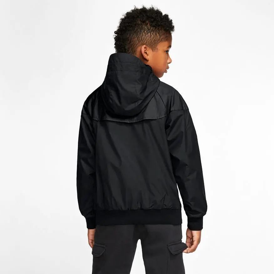 NIKE JUNIOR SPORTSWEAR WINDRUNNER BLACK JACKET