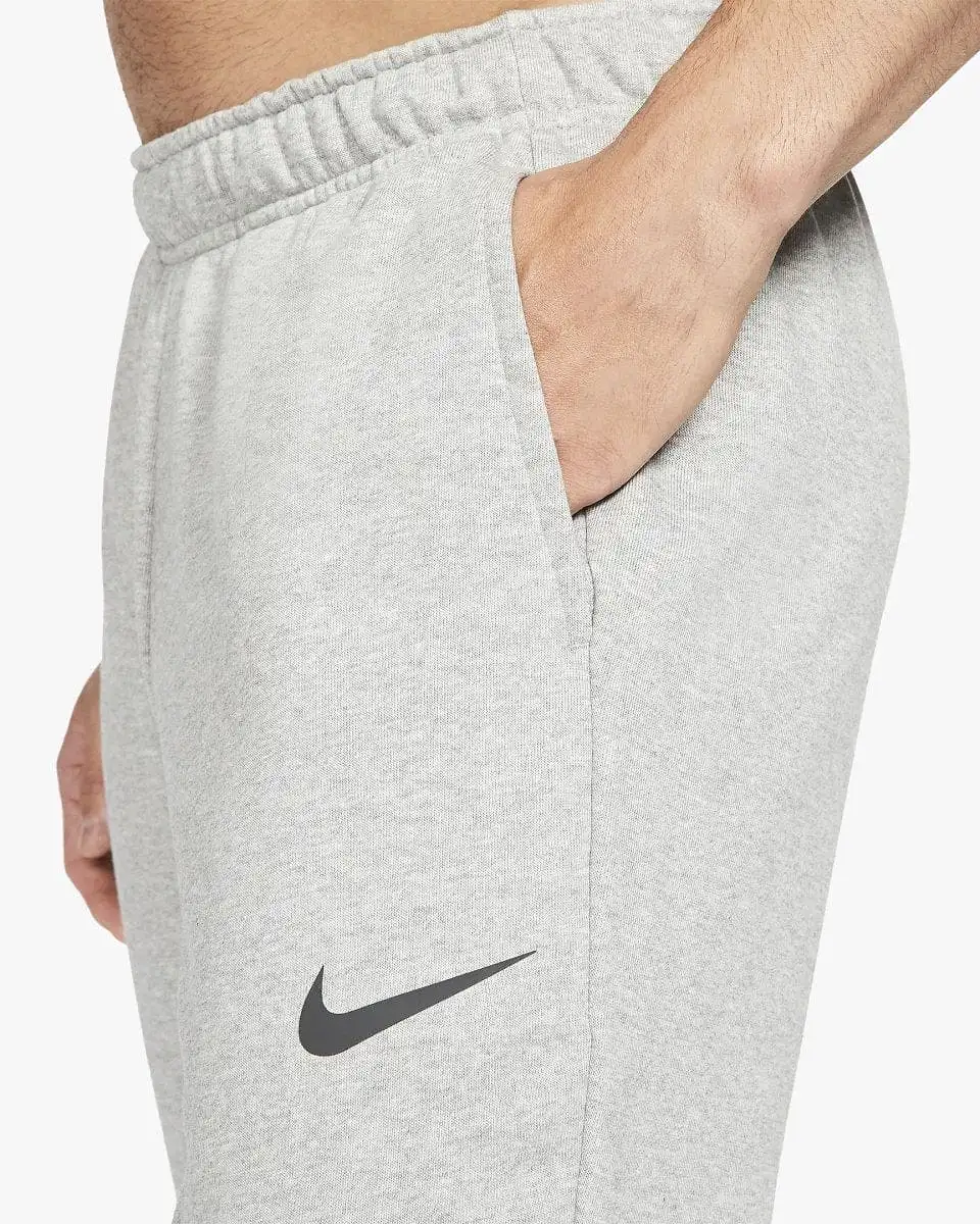 NIKE MEN'S DRI-FIT TAPERED FITNESS GREY TRACKPANTS