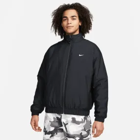 Nike Solo Swoosh Black Satin Bomber Jacket