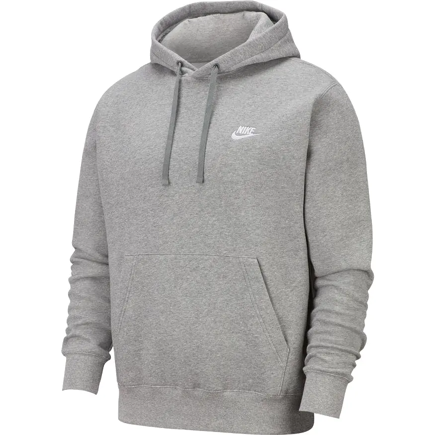 NIKE UNISEX SPORTSWEAR CLUB FLEECE GREY PULLOVER HOODIE