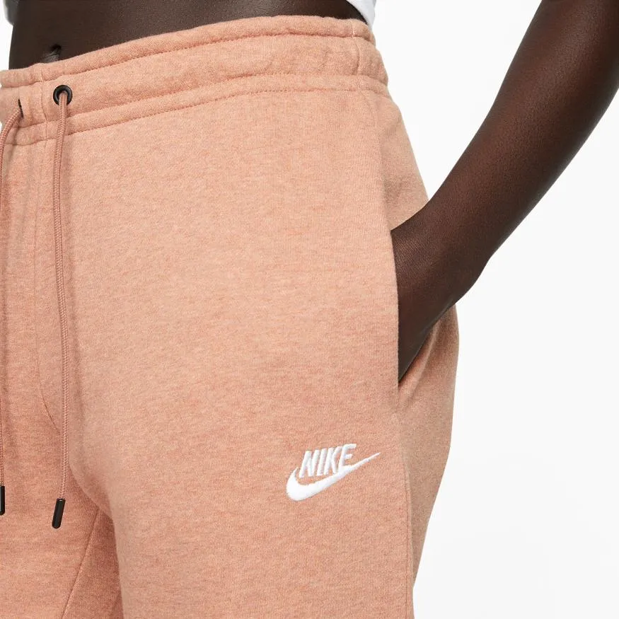 NIKE WOMEN'S SPORTSWEAR ESSENTIAL RED FLEECE TRACKPANTS