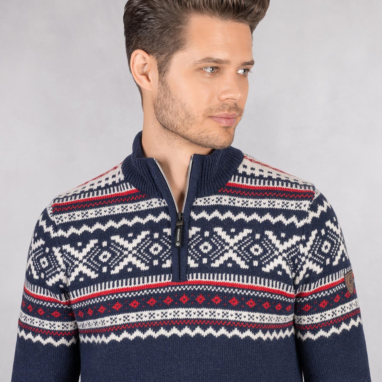 Nordic Sweater Zip Men