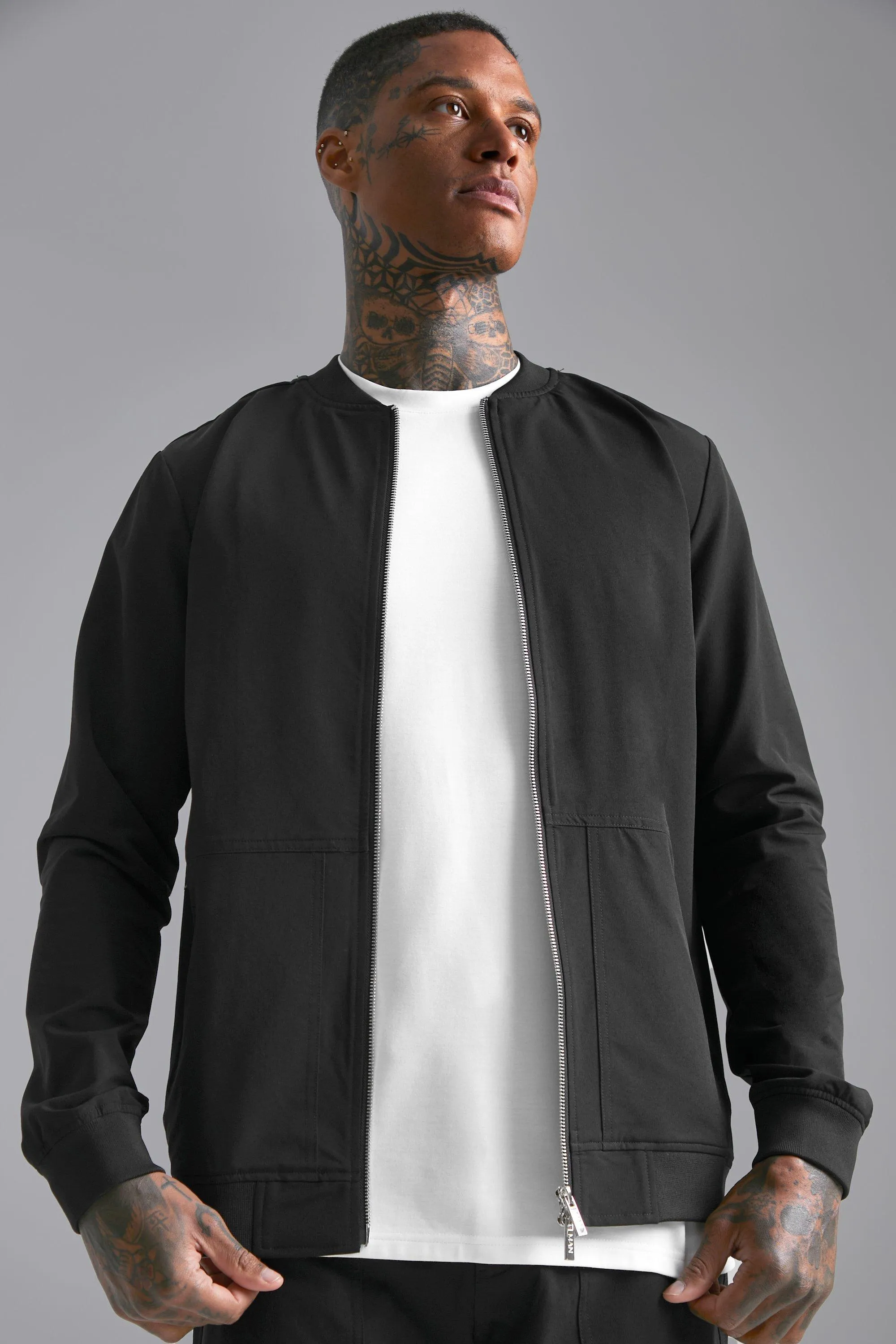 Nylon Technical Bomber Jacket