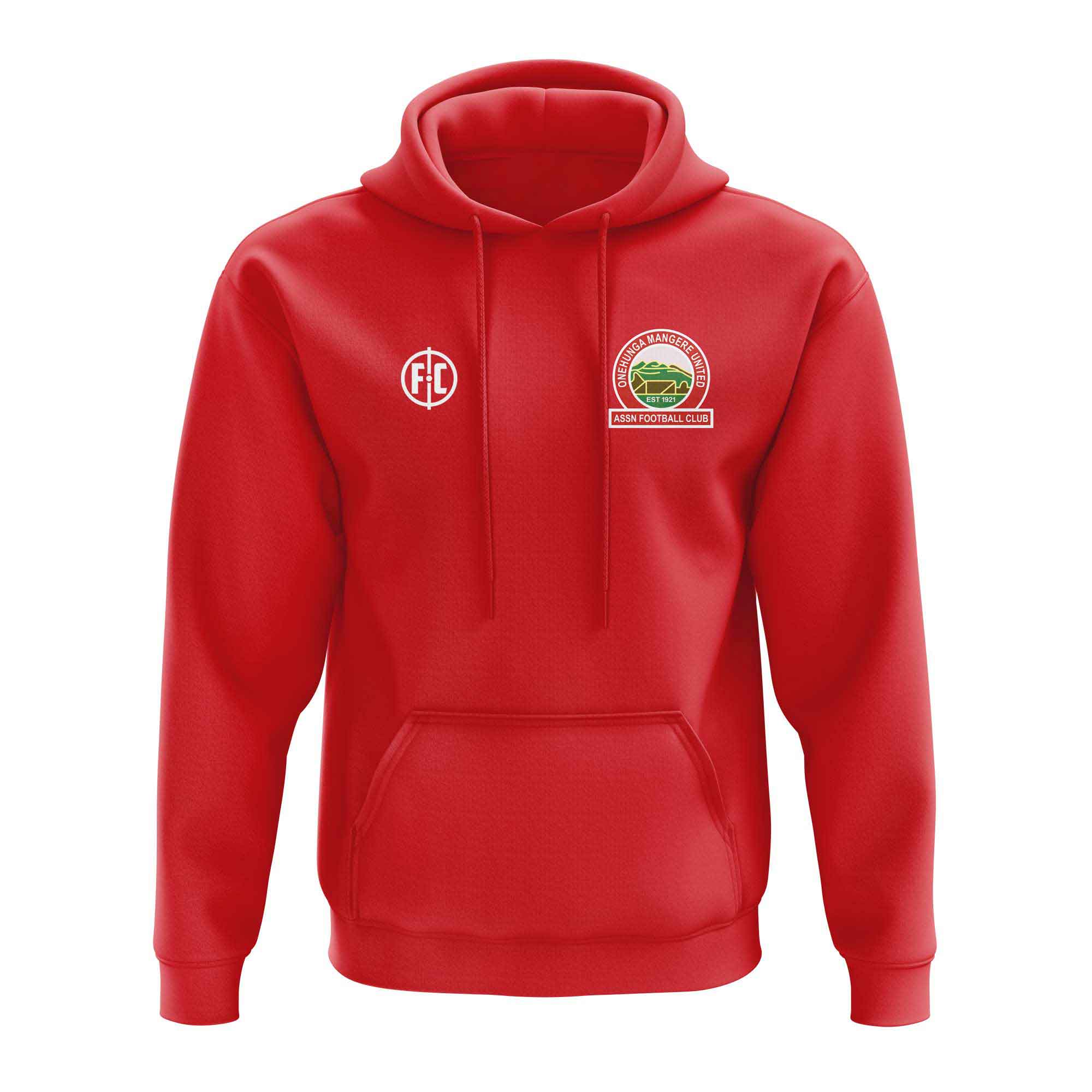 Onehunga Mangere Club Hoodie - Red