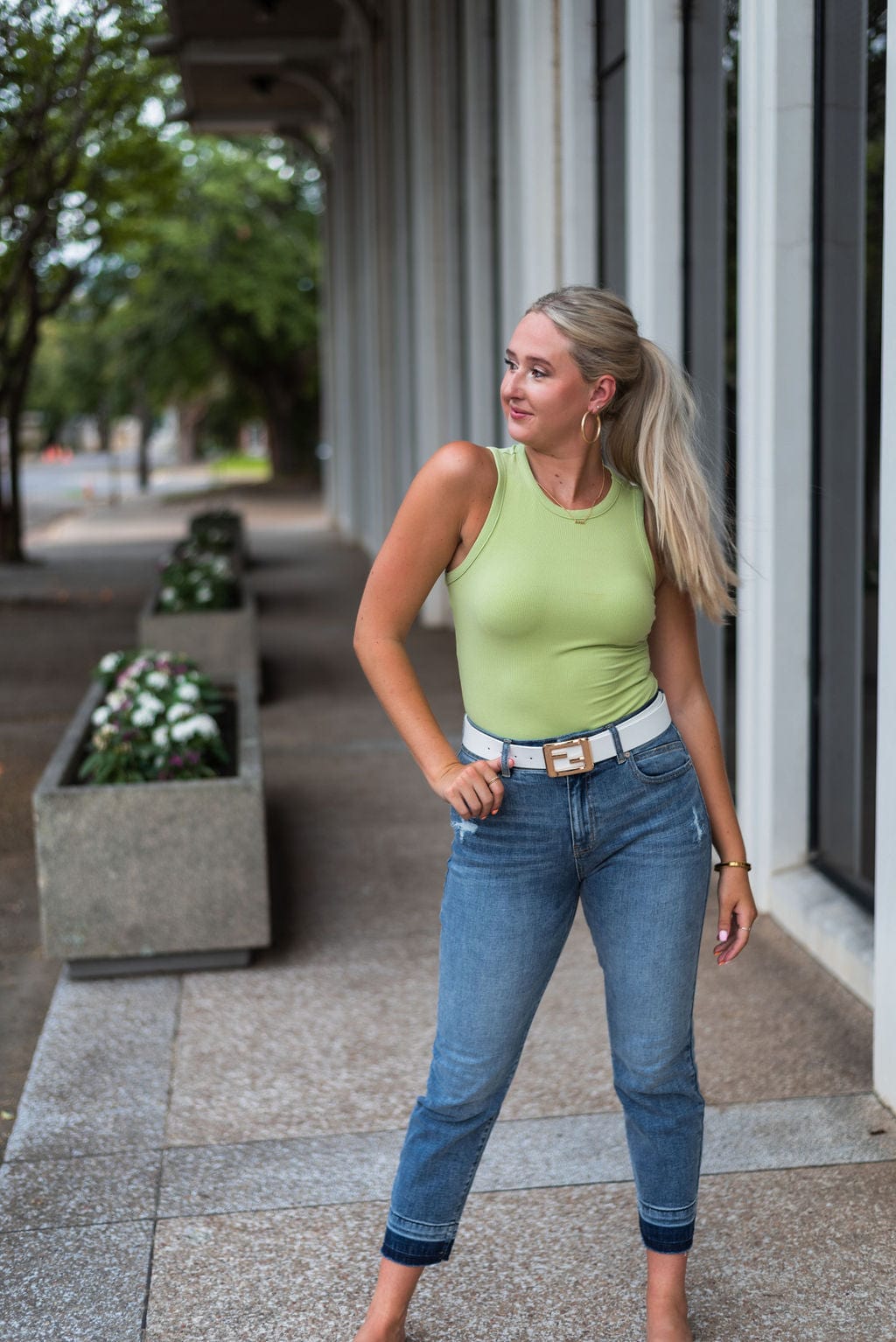 Pistachio Sleeveless Bodysuit