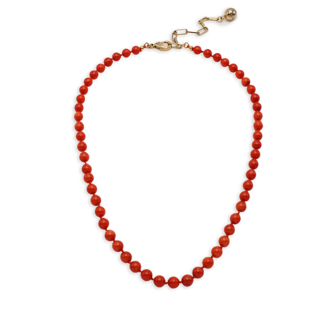 Plaza Limited Edition Silk Beaded Coral Necklace Base