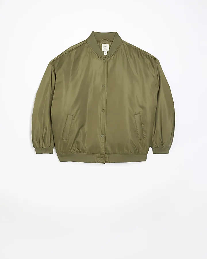 Plus khaki bomber jacket