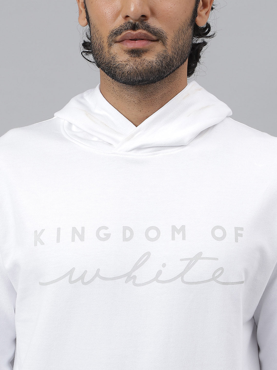 Pure Cotton Logo Print White Hoodie - Snooze