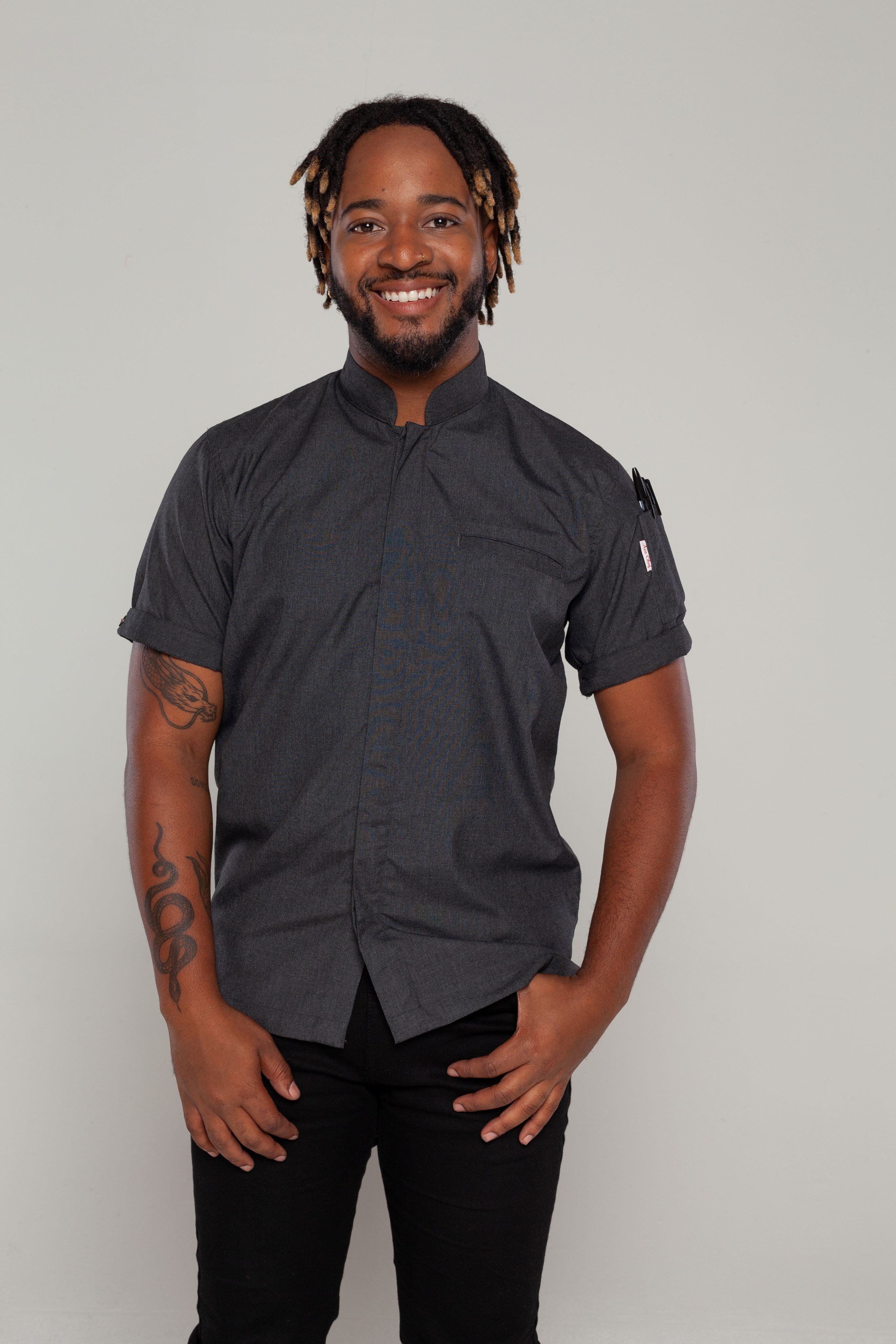 Raven Charcoal grey chef Jacket