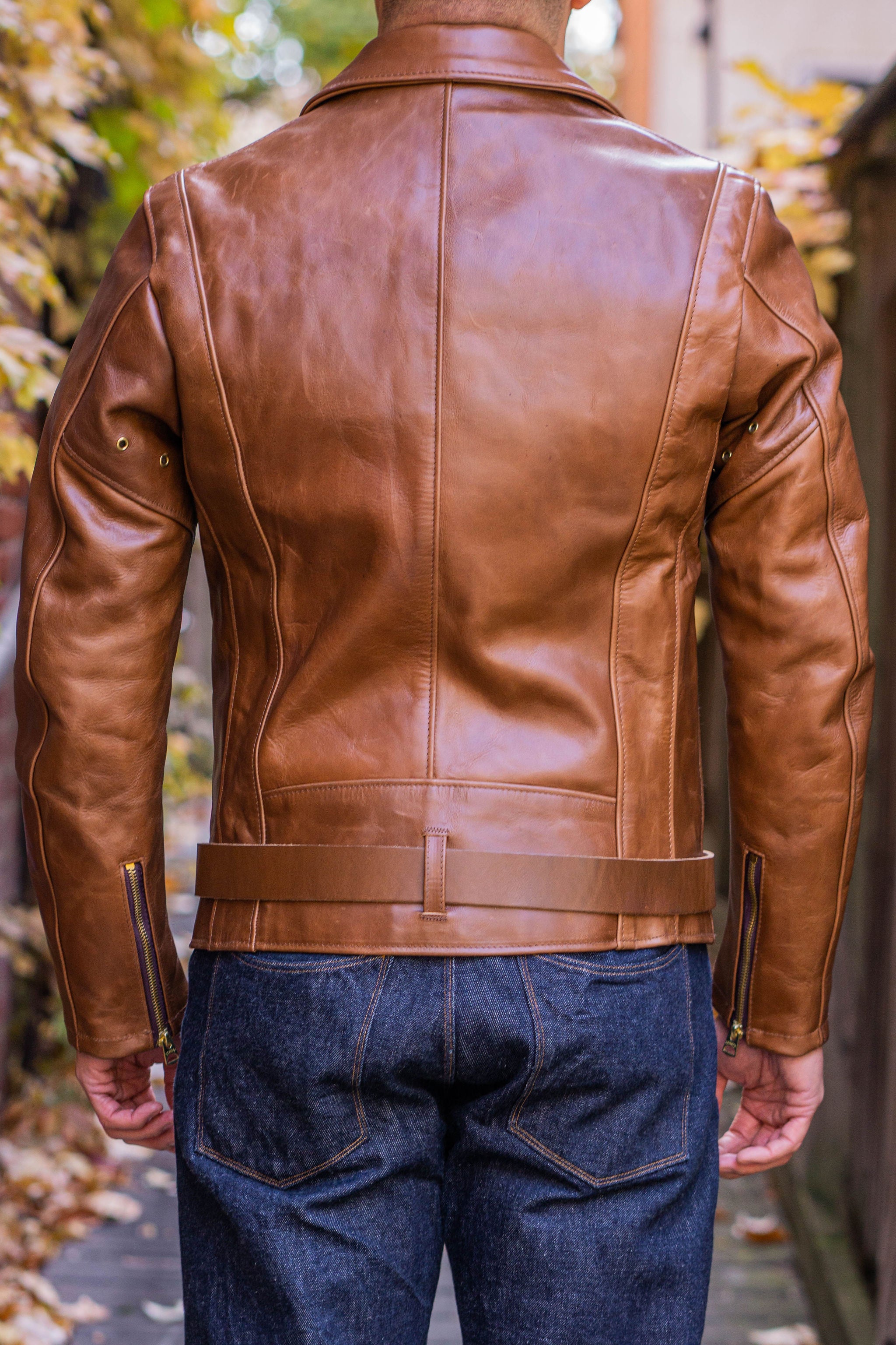 Schott NYC P677 Chromexcel Steerhide Motorcycle Jacket - Brown