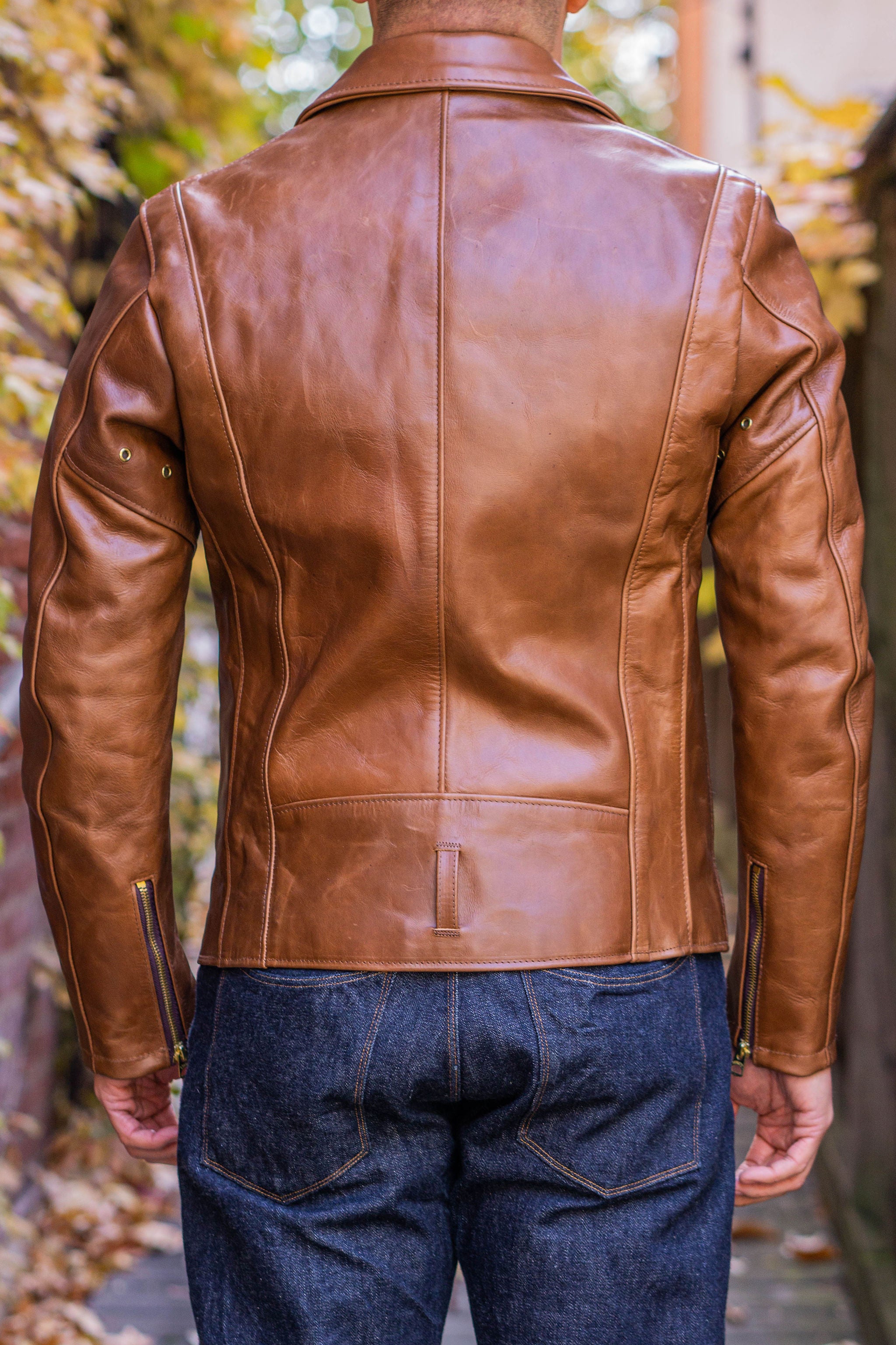 Schott NYC P677 Chromexcel Steerhide Motorcycle Jacket - Brown