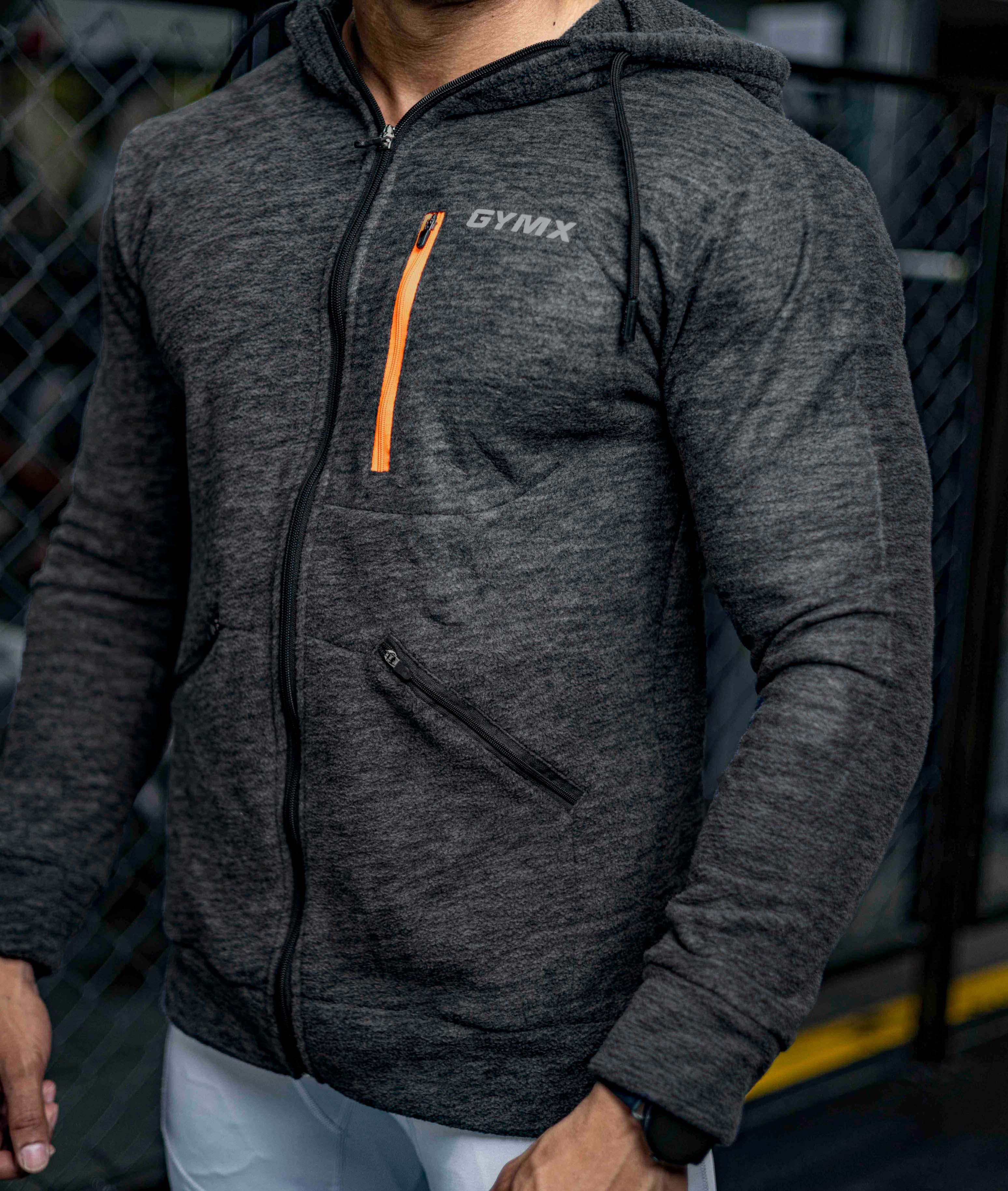 Sherpa Fleece Fluffy GymX Hoodie- Charcoal Grey