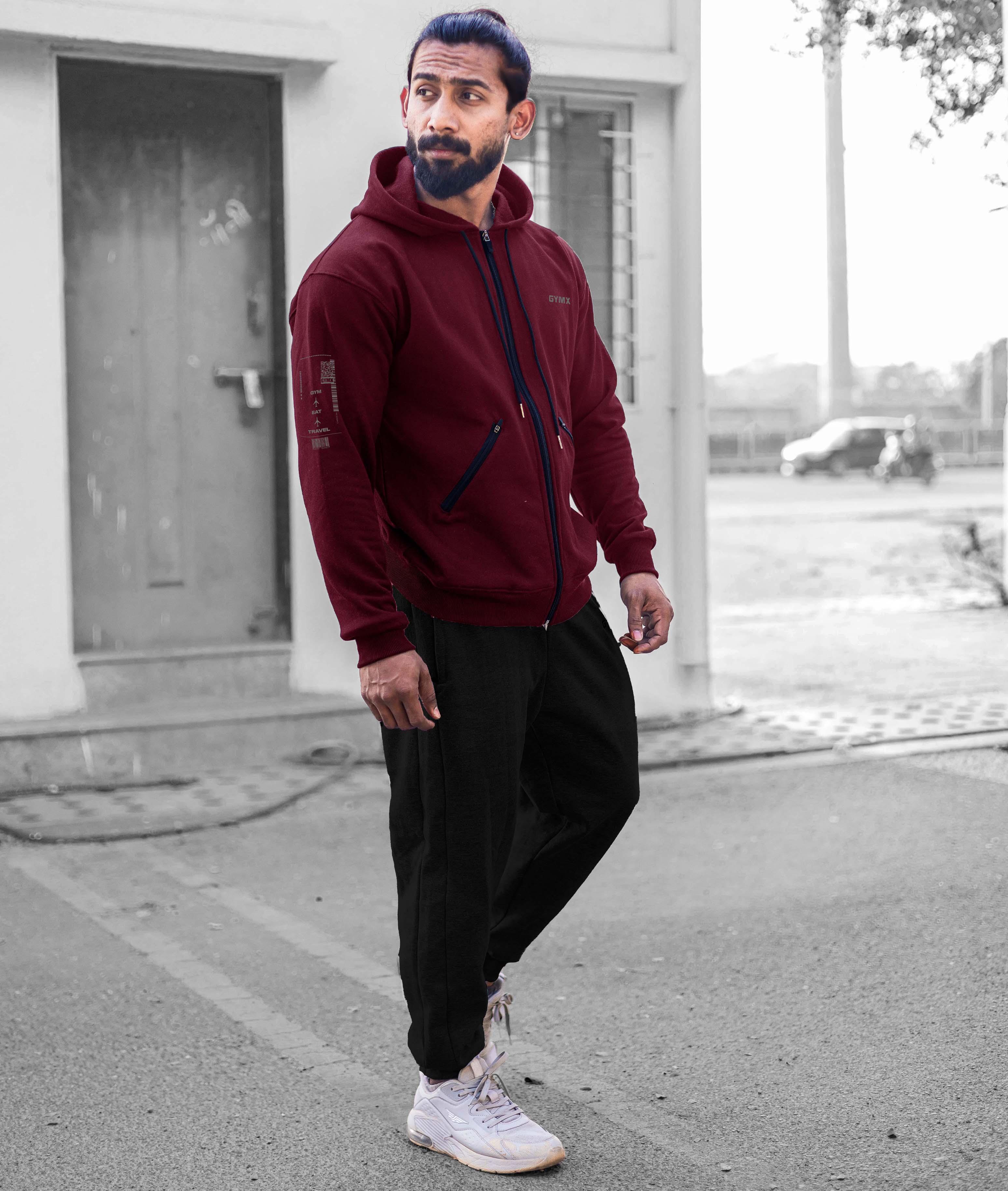 Signature Oversized GymX Hoodie: Sublime Maroon