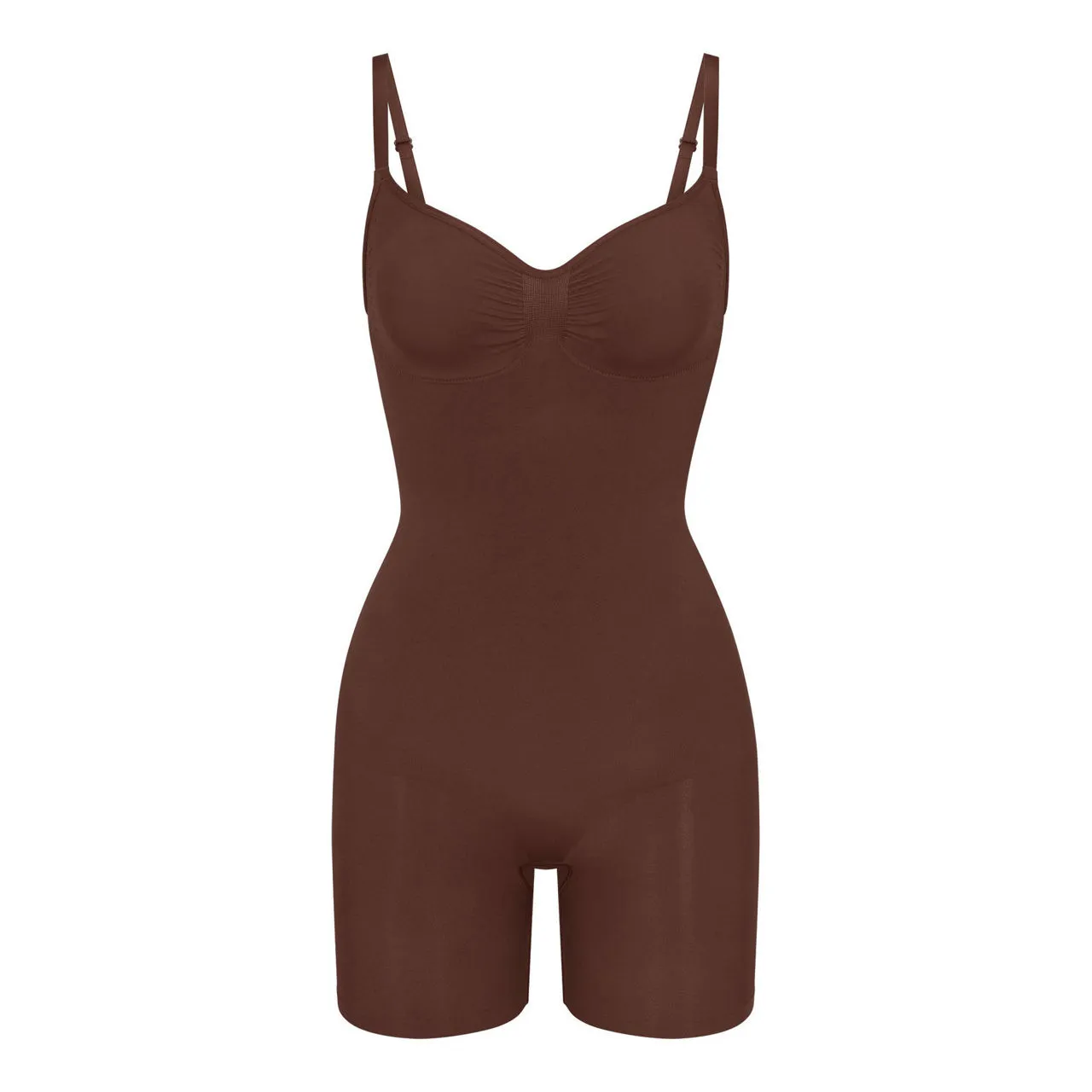 SKIMS SEAMLESS SCULPT Mid Thigh Bodysuit Cocoa - Dark Brown