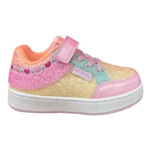 Sneakers  da bambina frangetta mix - pan di zucchero giallo/rosa Cod: LKAA8090