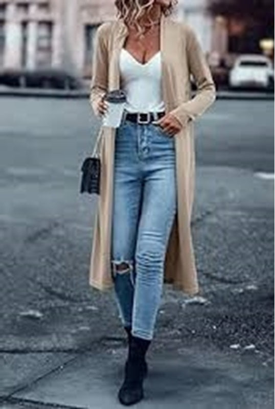 Solid Open Cardigan