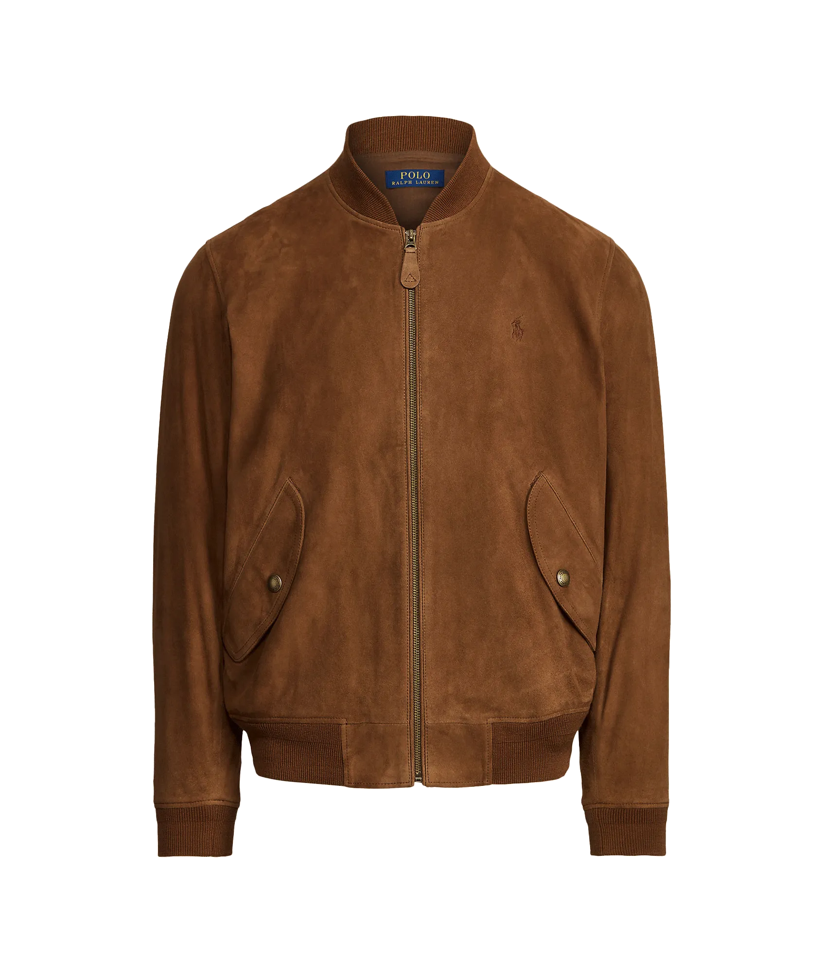 Suede Bomber Jacket - Brown