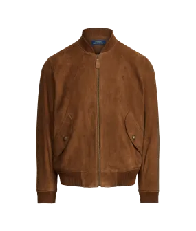 Suede Bomber Jacket - Brown