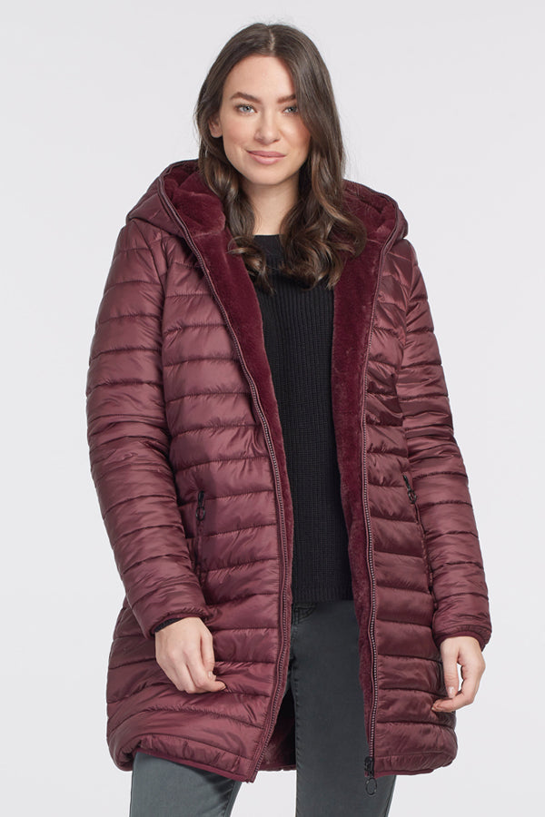 Tribal Reversible Fur Lined Puffer Coat