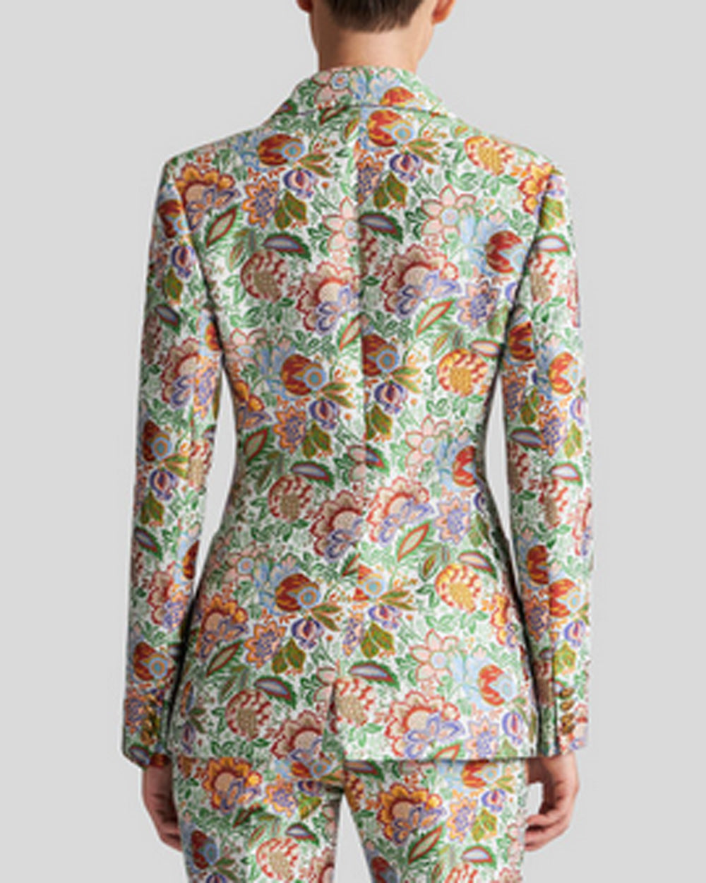 White Bouquet Printed Blazer