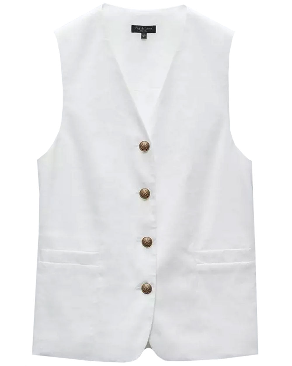 White Linen Charlotte Vest