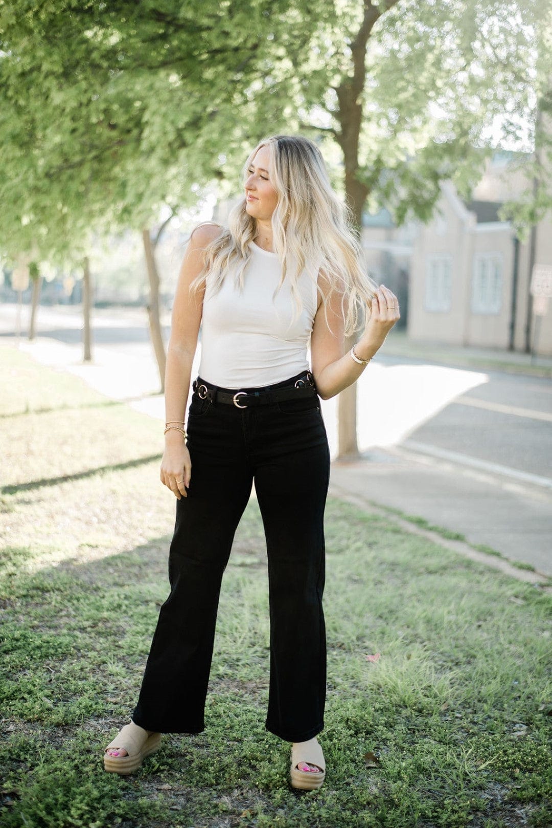 White Sleeveless Bodysuit