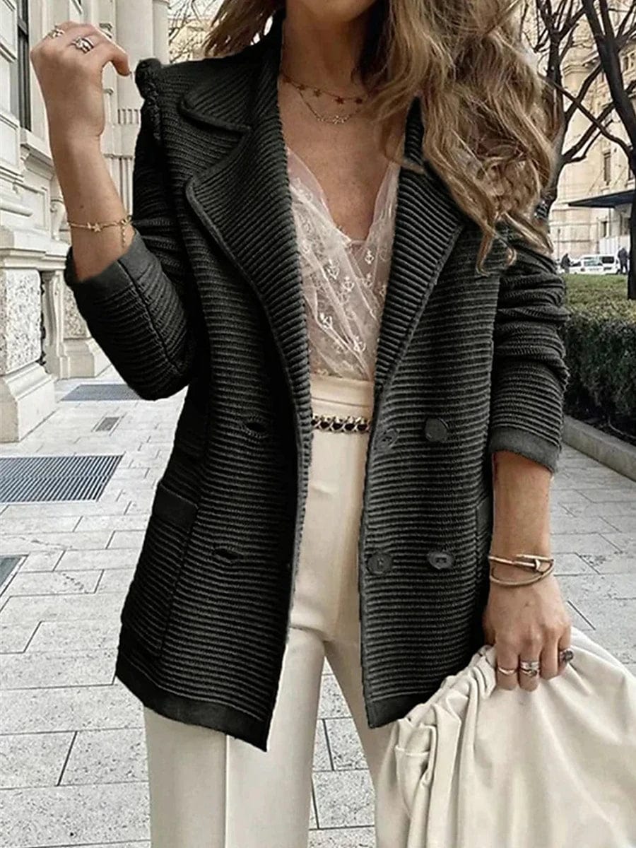 Women's Corduroy Blazer Suit for Business and Party Wear