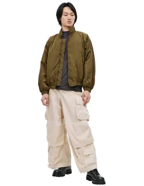 zipped bomber jacket - Khaki